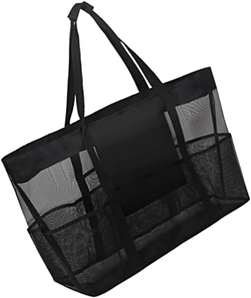 BESPORTBLE Mesh Bag for Travel Beach Toiletry Bag Handles Large Storage Pouch for Toys Laundry and Beach Gear image number 3