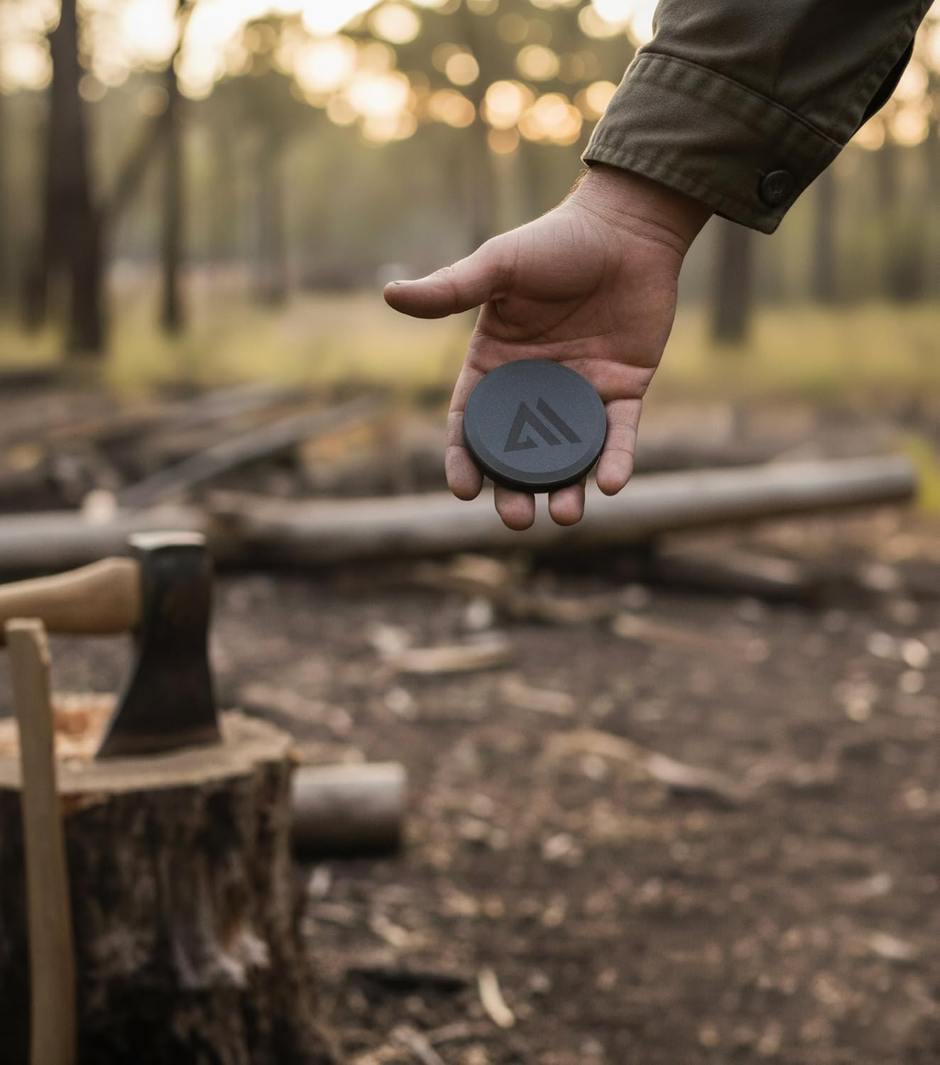 Wilora High Carbon Axe &ndash; American Hickory Handle, Dual-Grit Sharpening Stone, PU Leather Sheath, Paracord Lanyard &ndash; Camping, Bushcraft, Woodcutting, Chopping & Splitting image number 4