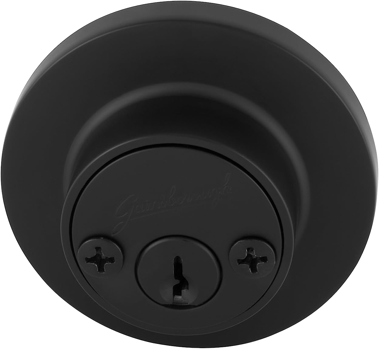 Gainsborough Tradepro Cass round Double Cylinder Deadbolt Lock, Matt Black image number 1
