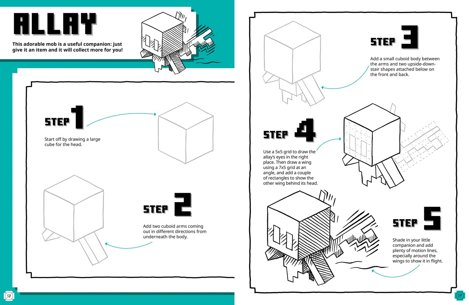 Minecraft How to Draw: an Official Minecraft Drawing Book, Fully Illustrated with Spaces to Draw on the Page &ndash; Perfect for Arty Kids and Gamers! image number 5