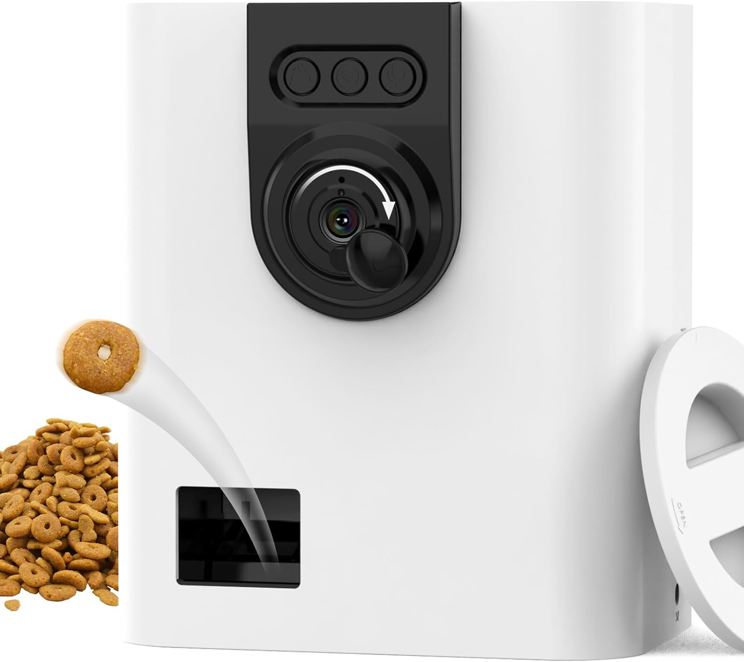 Advwin Dog & Cat Smart Camera Treat Dispenser, 2.4Ghz & 5Ghz Wifi, 1080P HD Camera, Two-Way Audio, App Control &ndash; for Small Treats & Kibble