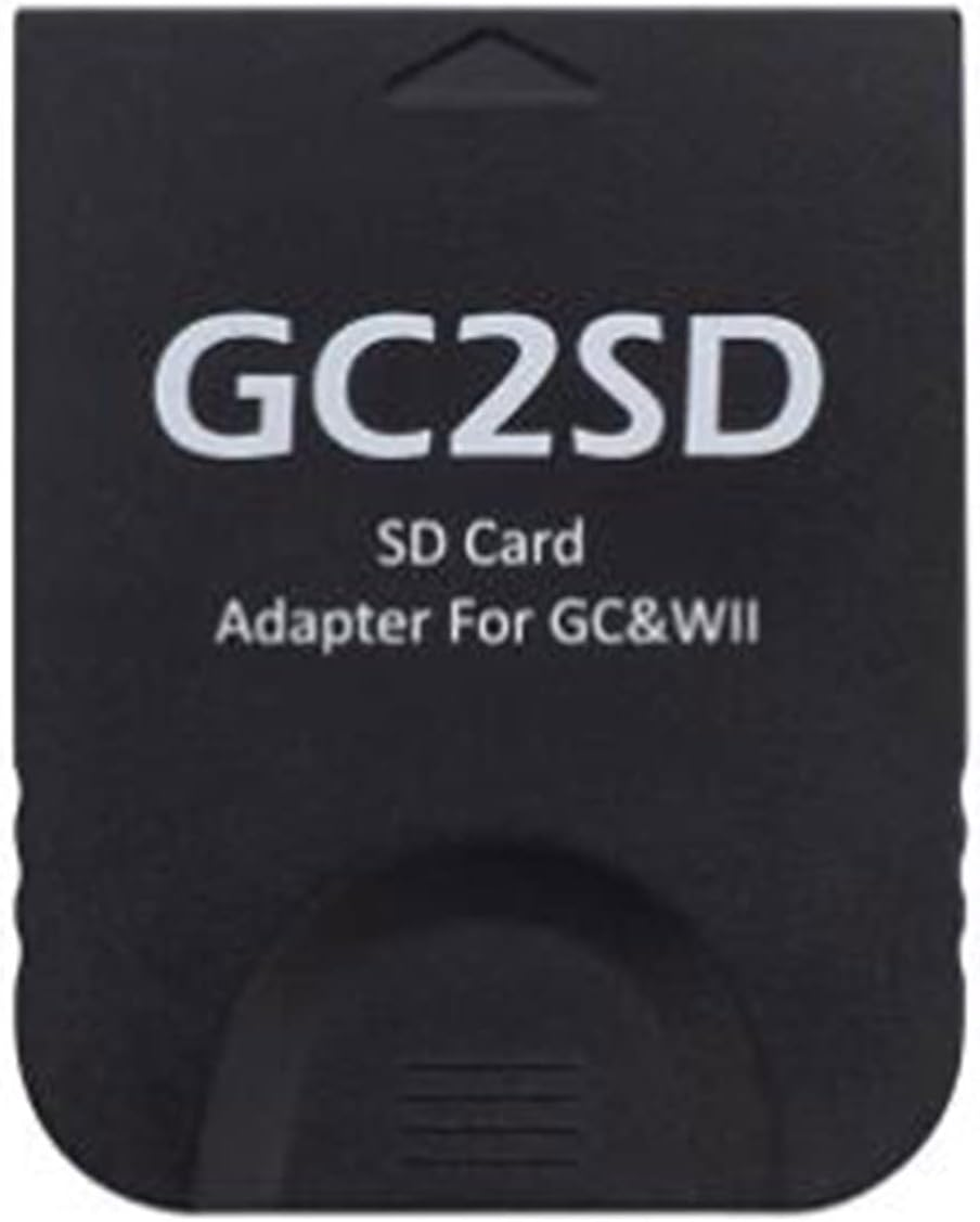 TF Card Reader GC2SD Memory Card Adapter Micro SD Card Reader for NS Gamecube Wii Console (Black)