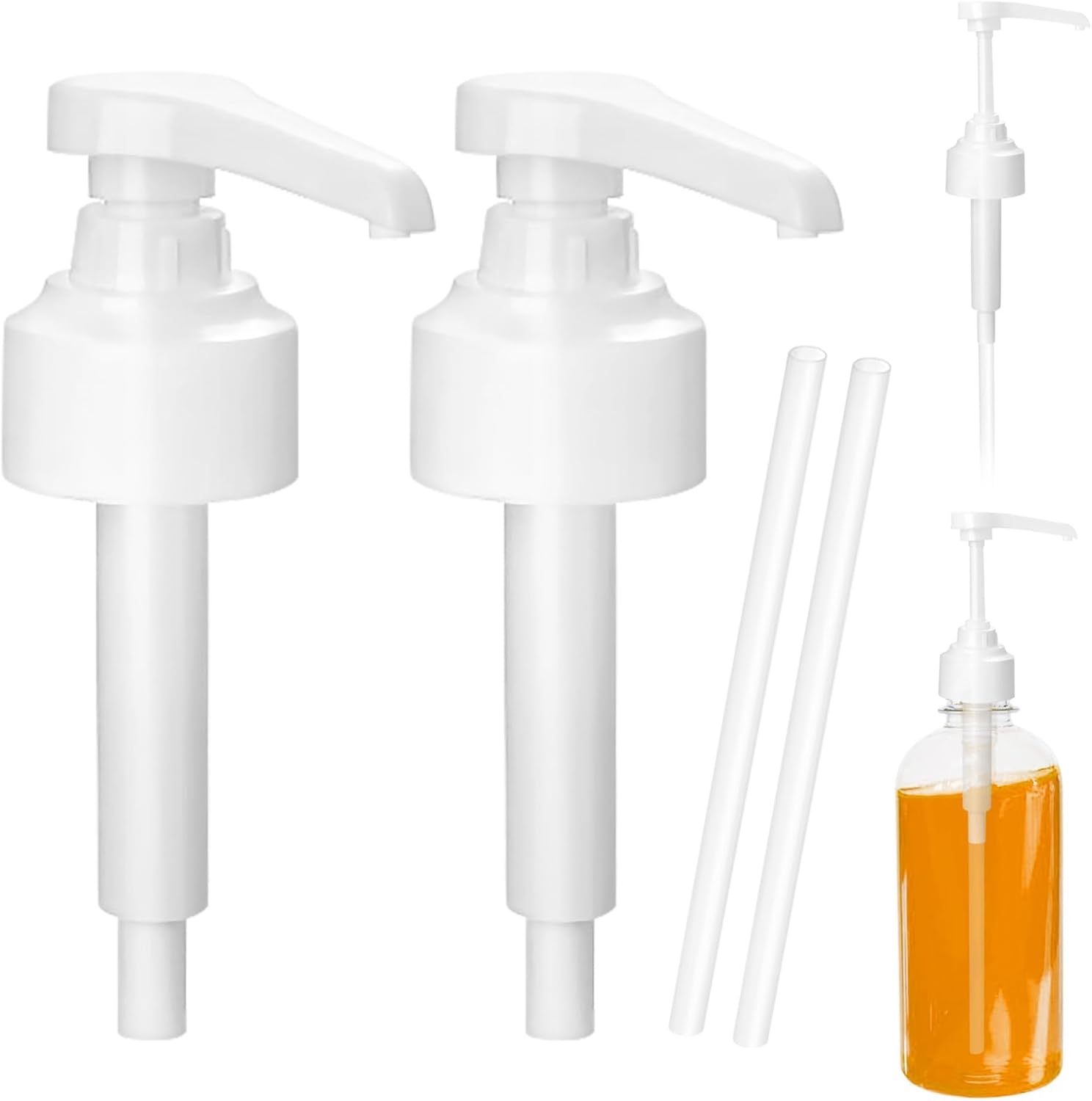 Pack of 2 Pump Dispenser for Monin Syrup - Compatible with Monin Syrup Pump and 700 Ml Bottles, 10 Ml Pro Hub, Reusable Pump Head for Coffee Bar, Homebrew, Cocktails image number 2