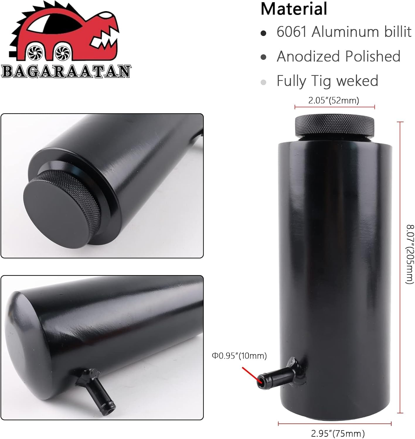 Coolant Overflow Tank，800Ml Radiator Overflow Bottle Overflow Oil Catch Tank Car Radiator Coolant Overflow Reservoir image number 5