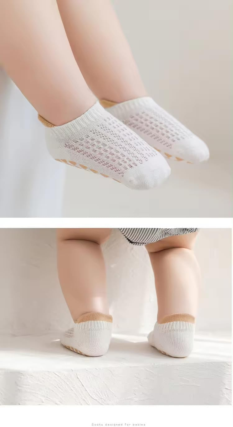 Non-Slip Baby Socks Spring Summer Season - for Baby'S Safe Steps - Soft Cotton - Grippy Soles - for Babies, Girls and Boys Toddlers (0-5) Y image number 6
