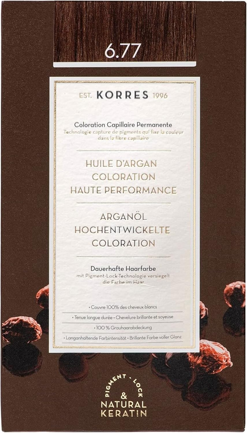 Korres Argan Oil Advanced Permanent Hair Colourant - 7.1 Ash Blonde - Black image number 2