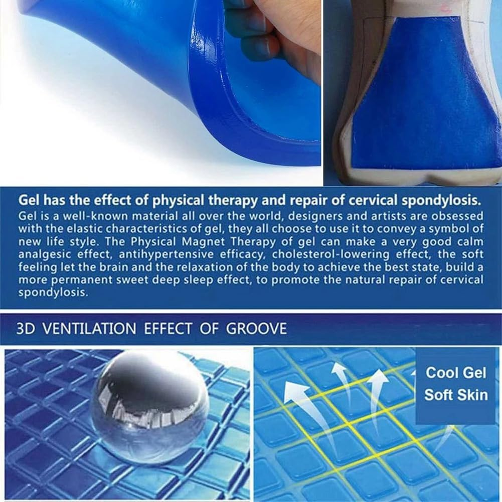 2Pcs 2CM Blue Motorcycle Universal Seat Cushion Gel Pad Cool Pad Shock Absorption Mat DIY Cut Cushion A image number 2