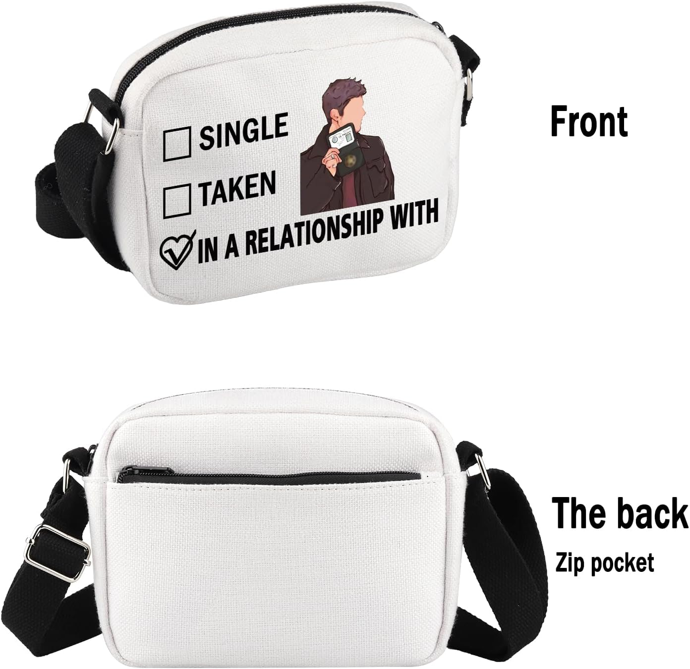 G2TUP Jensen a Inspired Gift Dating Jensen a Makeup Bag TV Show Fan Cosmetic Bag Supernatural Lover Merch, Jensen a HS image number 3