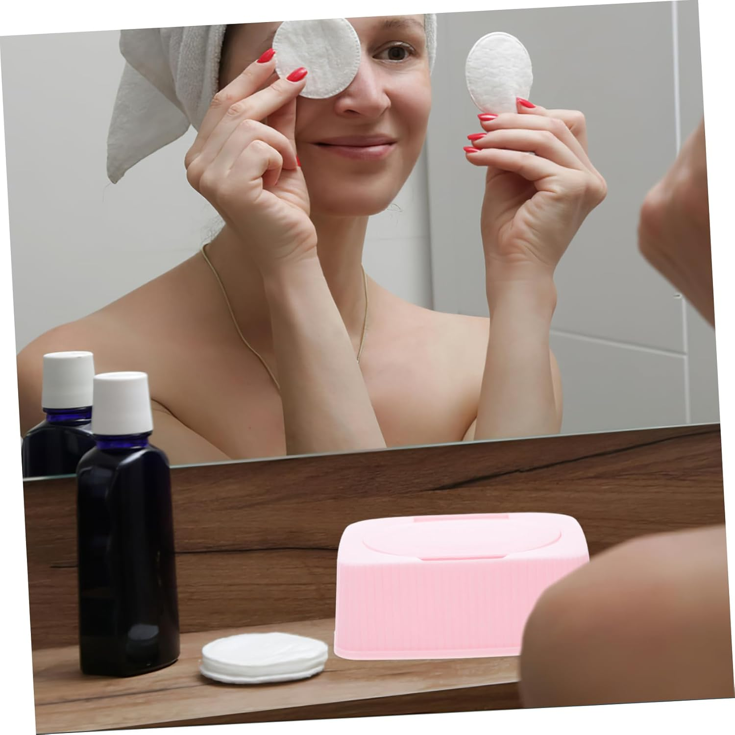 Wet Wipes Storage Box Dispenser Tissue Box Holder for Home Nursery Travel Wipes Container Refillable image number 6