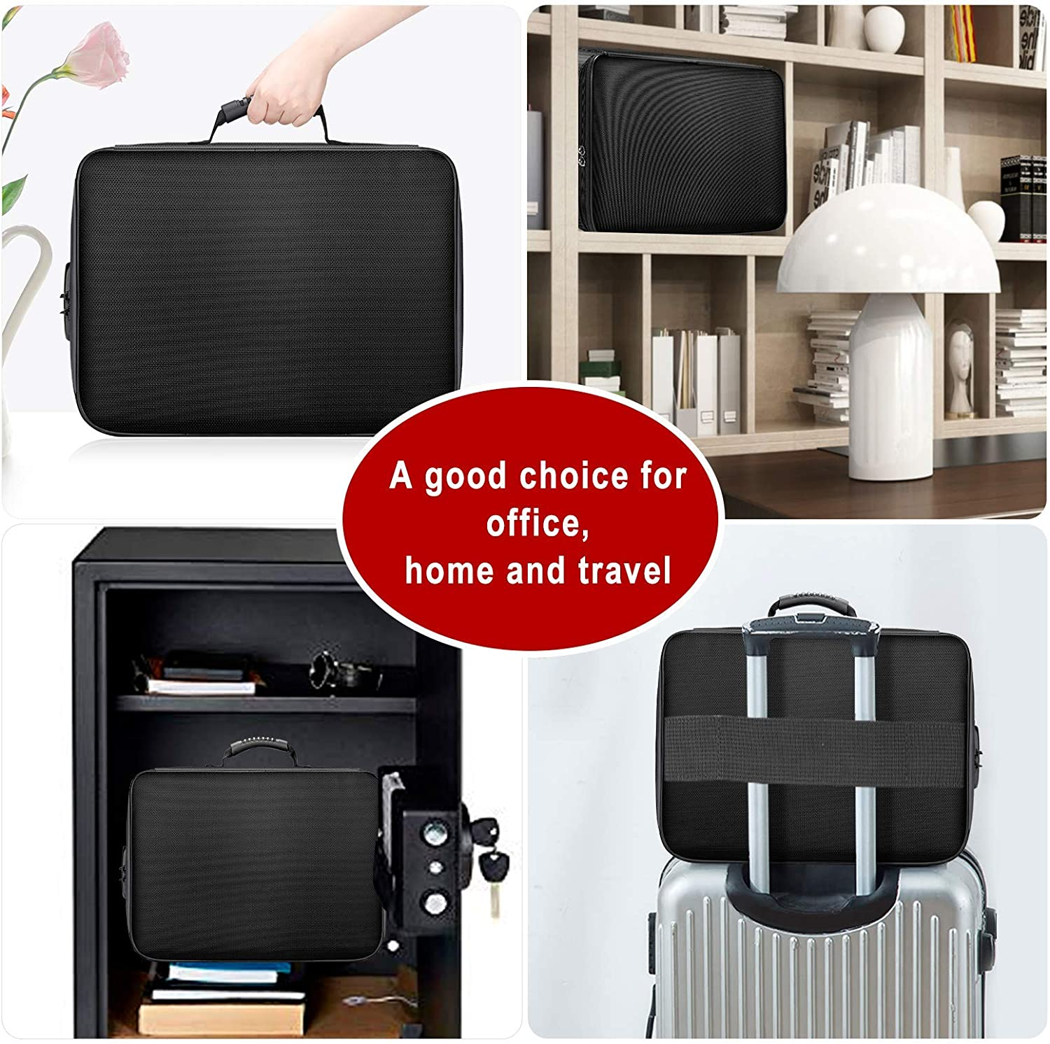 Docsafe 5200&deg;F Document Organizer with Lock,Upgraded Heat Insulated Fireproof＆Waterproof Box 8 Layers File Organizer,Portable Home Travel Safe Storage for Important Documents image number 1