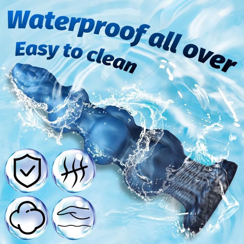 Huge Monster Dog Knot Dildo - Giant Fantasy Horse Silicone Dildos for Anal & G-Spot, Thick Dog Knot G-Spot Dildo Anal Sex Toy with Strong Suction Cup, Adult Sex Toys & Games for Men, Women, Gay (Blue, M) image number 3