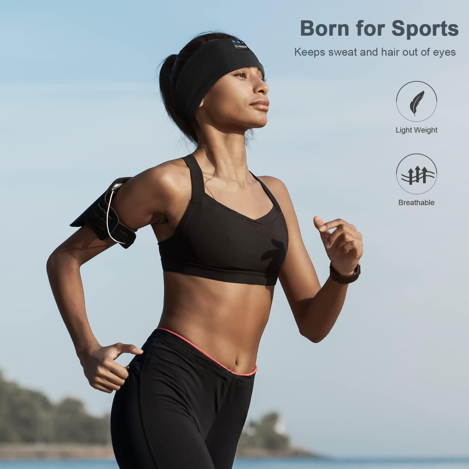 Lc-Dolida Sleep Mask with Bluetooth Headphones, Floral Sleep Headphones Bluetooth Headband for Sleeping Sports Sleep Mask for Side Sleeper, Best Gift and Travel Essentials image number 5