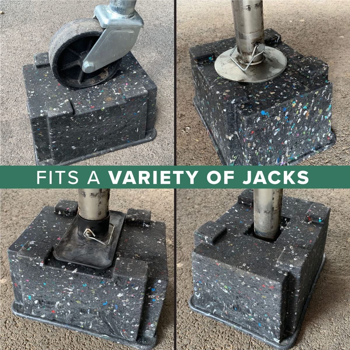 OX BLOX Trailer Jack Block | RV and Camper Blocks for Any Tongue Jack, Post, Foot, or Stabilizer (Round or Square) | Supports up to 10,000 Lbs per Block image number 2