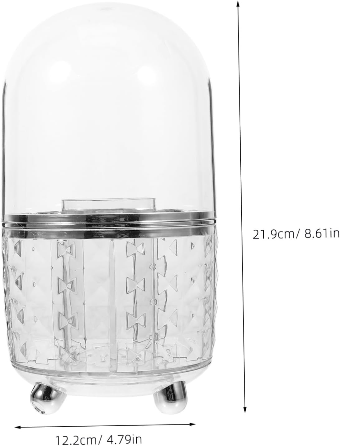 HOODANCOS Versatile Makeup Brush Organizer Rotating Stationery Box Home Office Storage Makeup Brush Holder Lid Desk Accessory image number 1