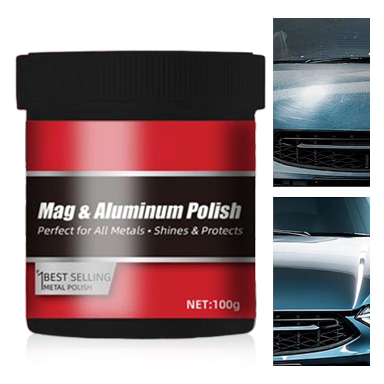Car Paint Polish, Scratch Removal Paste, 100G Automotive Detailing Compound for Repair, Abrasive Polish Cream for Exterior Trim, Vehicle Care Solution for Truck SUV RV Wheel Mechanical image number 5