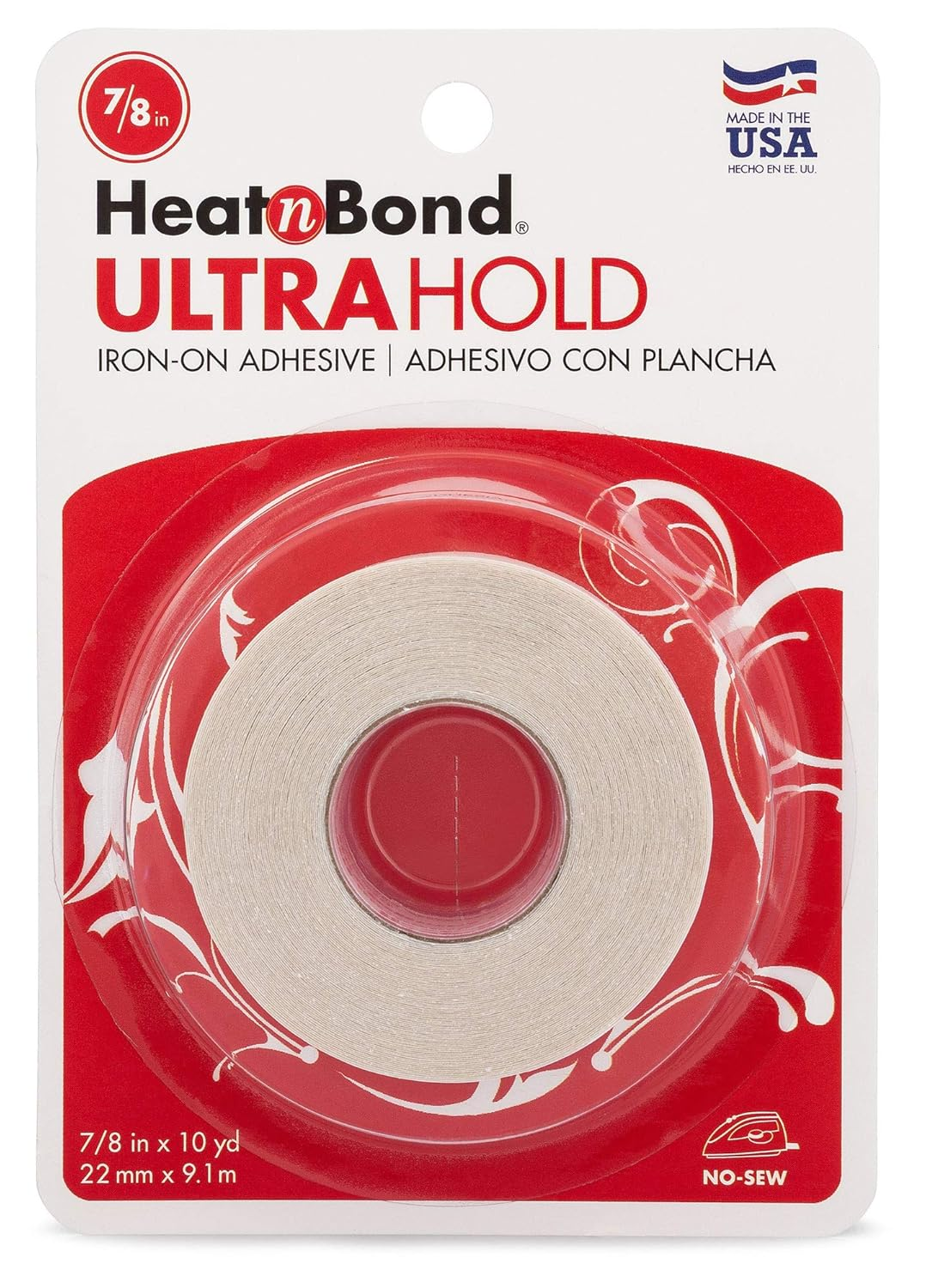 Heatnbond Ultrahold Iron-On Adhesive, 7/8 Inch X 10 Yards image number 1