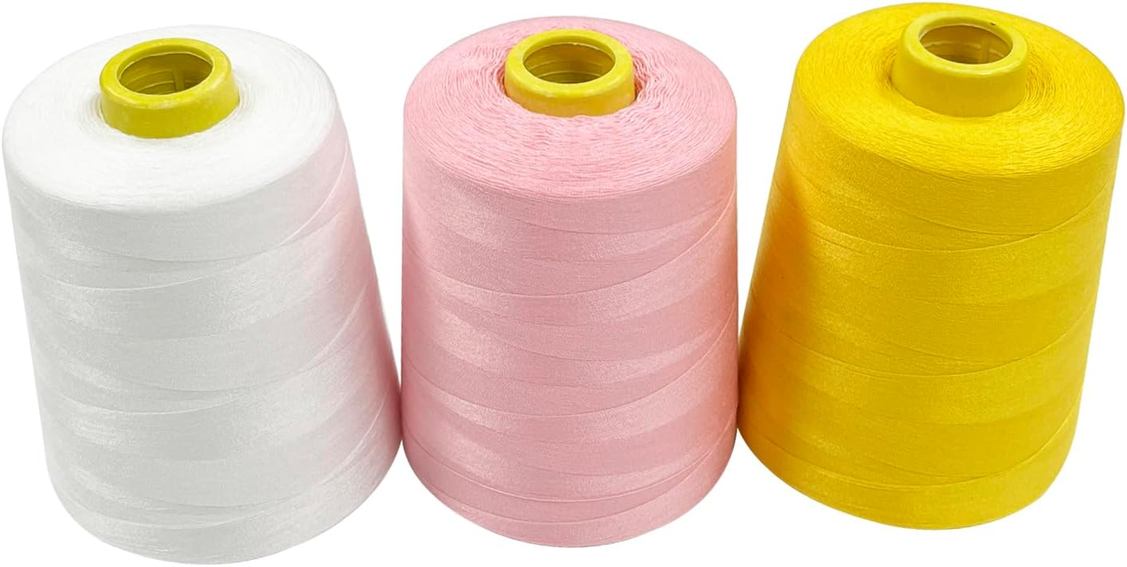 Polyester Sewing Thread, All-Purpose Sewing Machine Thread, 8000 Yards /7315.2 M 40S/2 Premium Quality Thread(White) - Pink image number 5