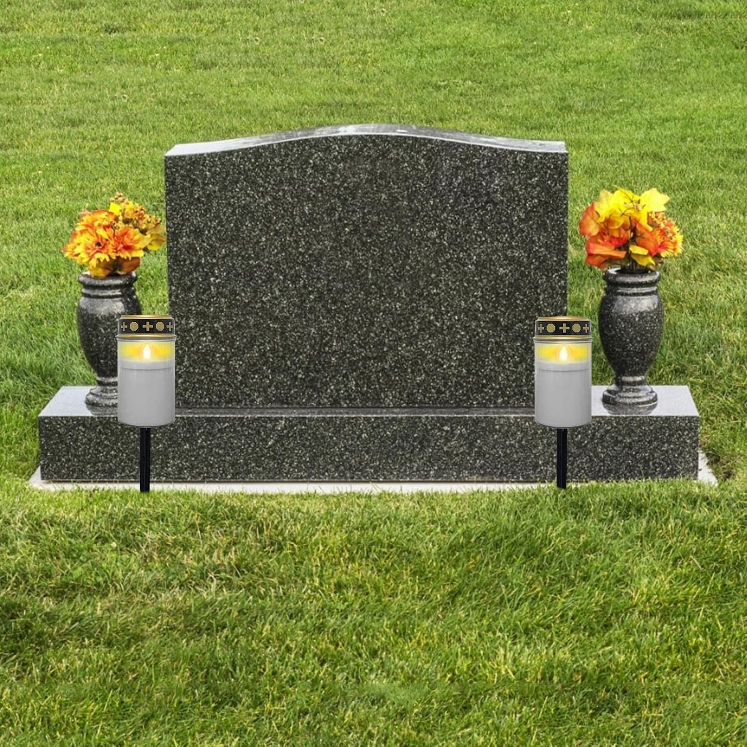 Solar Cemetery Lights | Grave Candles for Cemetery Religious,Memorial Candle LED Lamp Outdoor Indoor Cemetery Ritual Decor Halloween Christmas Decorations Dobooo image number 6