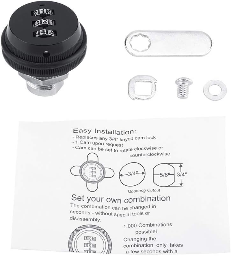 Security Lock Boxes, Combination Security Case Zinc Alloy Support Multi Number Combinations, Portable Safe Box for House Cabinets Drawers Mail Box image number 4