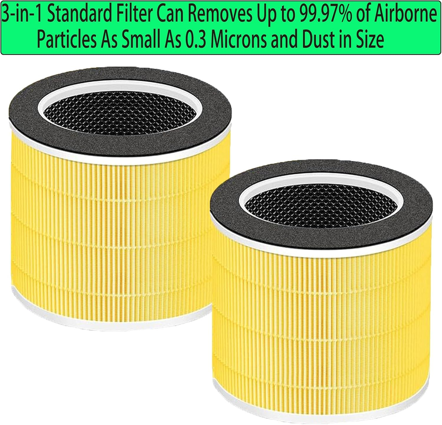 RP-AP088 Replacement HEPA Activated Carbon Filter for RENPHO AP088W RP-AP088W RP-AP088B Air Purifiers Air Purifier, Part # RP-AP088-F1 RP-AP088-F2-2 Pack image number 3