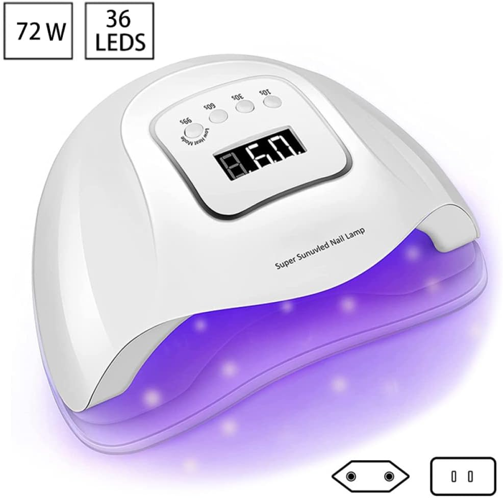 Nail Dryer Manicure Machine 72W 36Leds Nail Lamp for Manicure Accessories Uv Light Nails Tools for Home and Nail Salon Nail Lamp image number 4