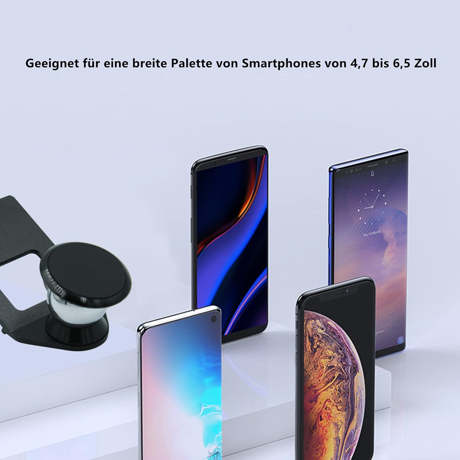 Cookiss Magnetic Mobile Phone Holder Compatible with VW Golf 7 MK7 GTI Variant R R-Line Suitable for Smartphone and GPS with Car Mobile Phone Holder 360 Degree Adjustable View (Black)