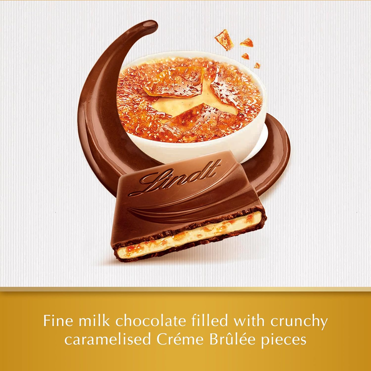Lindt Creation Cr&egrave;me Brulee Chocolate Block 150G image number 5