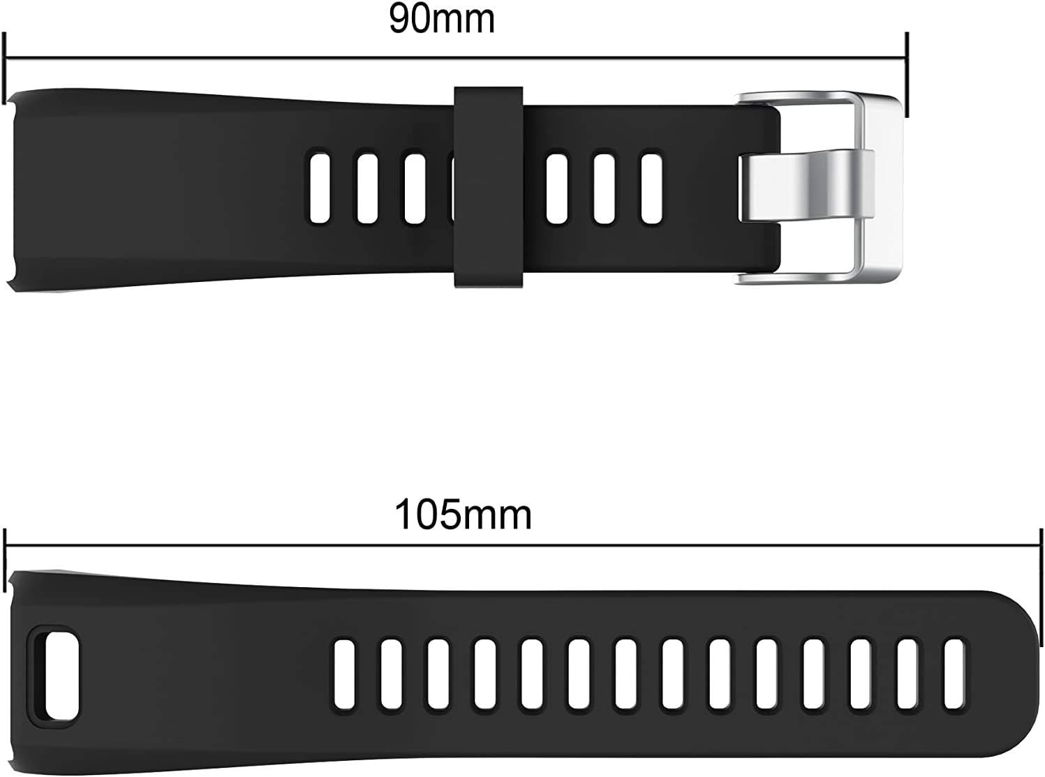 Band for Garmin Vivosmart Hr,Soft Silicone Watch Replacement Adjustable Sport Strap Band with Free Pin Removal Tools for Garmin Vivosmart Hr(No Tracker, Replacement Bands Only) image number 6