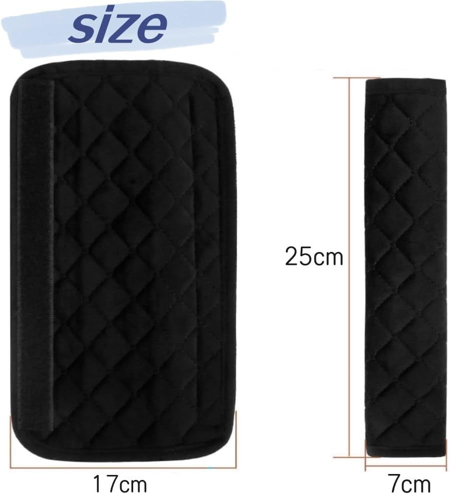 4 Pack Universal Car Seat Belt Pads, Adult Seat Belt Shoulder Strap Covers Harness Pad for Car/Bag,Soft Comfort Helps Protect You Neck Shoulder from the Seat Belt Rubbing 4Pack-Gray image number 5