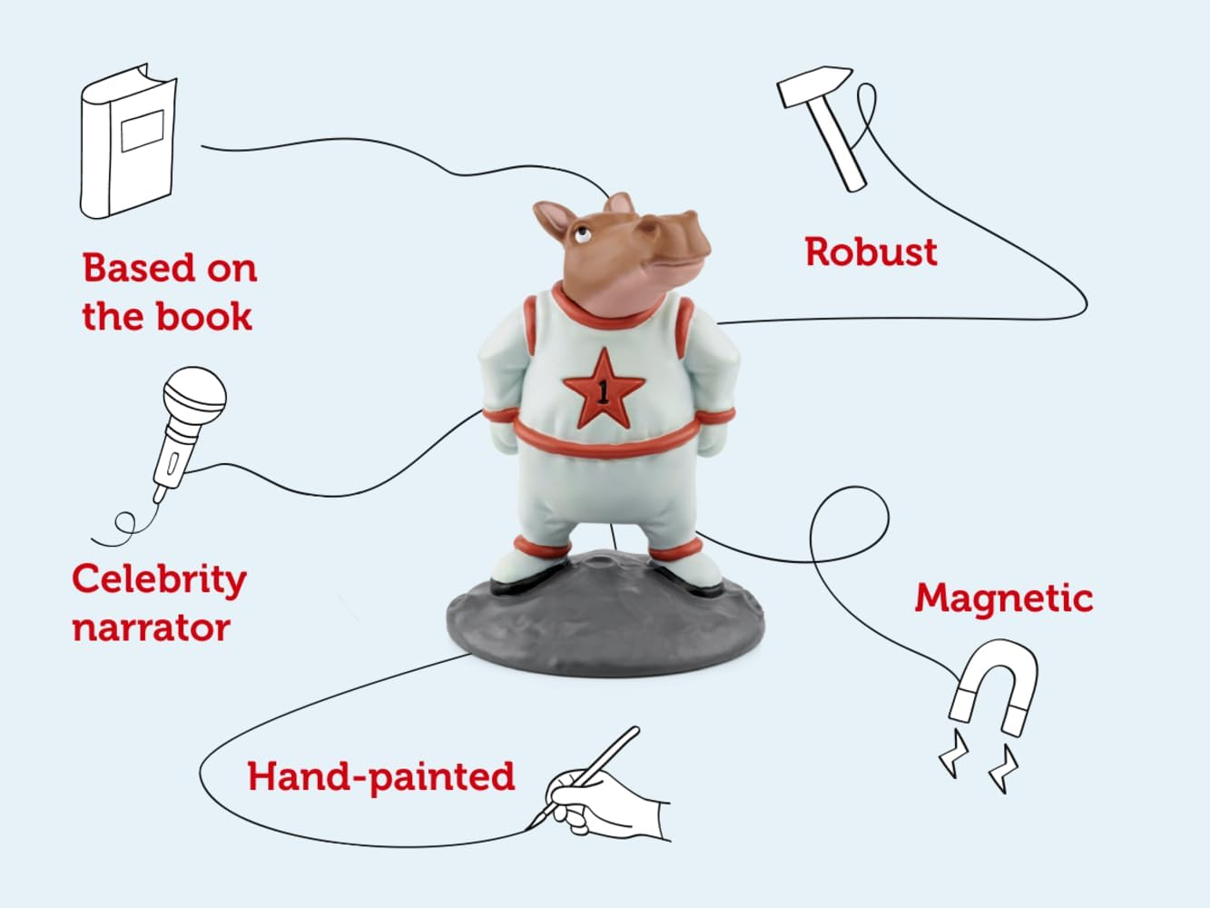 Tonies Hilarious Animal Adventures Audio Toy Figurine by David Walliams image number 1