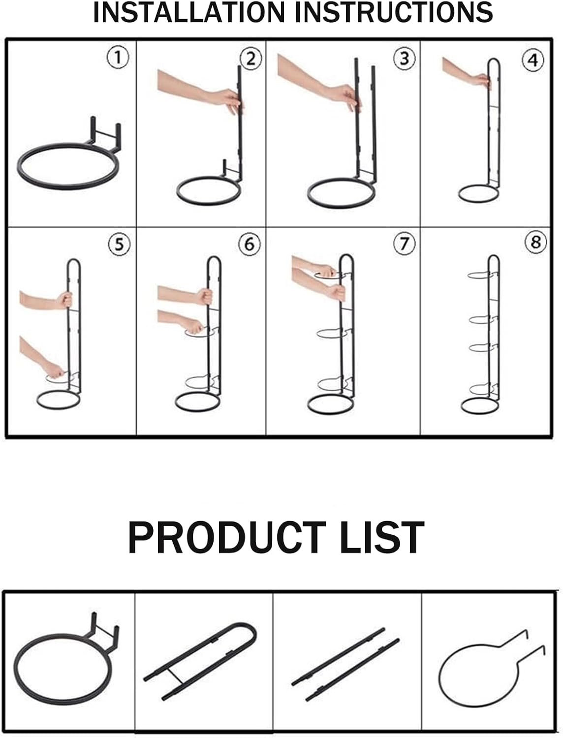 Ball Storage Rack with 4 Baskets Sports Equipment Organizer for Basketball, Football, Soccer Ball Garage & Room Shelving, Heavy-Duty Ball Holder Kids & Adult Sports Gear Storage image number 3