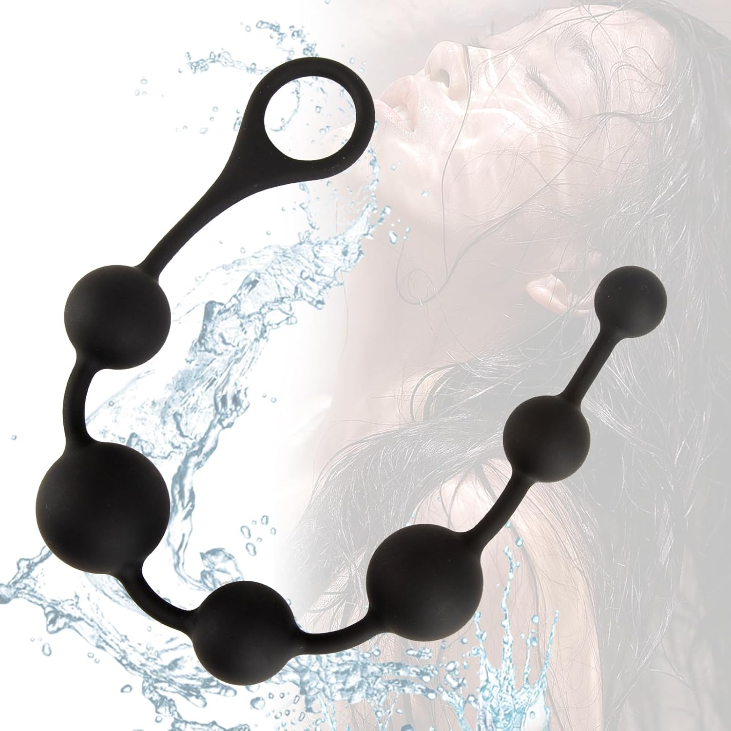 Anal Beads with 6 Gradual Size Balls & Secure Pull Ring, 100% Body-Safe Silicone, BDSM Butt Plug Anal Toy for Prostate Massage, Easy to Clean, Anal Sex Toys for Man Women Beginners image number 1