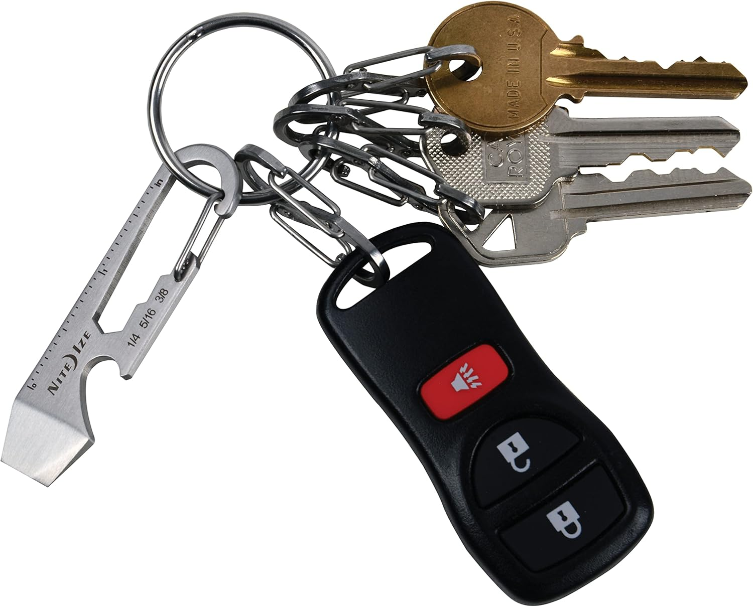 Nite Ize Doohickey Key Tool Keychain Multi-Tool, Stainless, 1-Pack, One Size, KMT-11-R3 image number 1