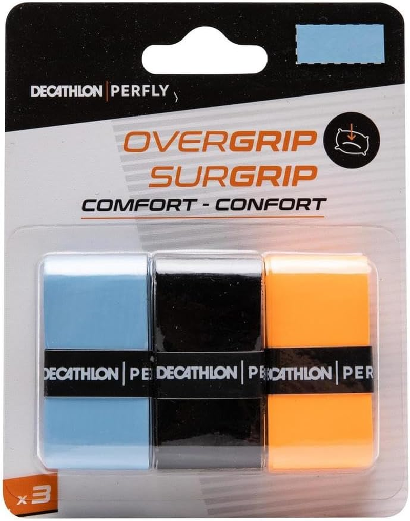 Decathlon - Perfly Badminton Comfort Overgrip, Blue (Pack of 3)