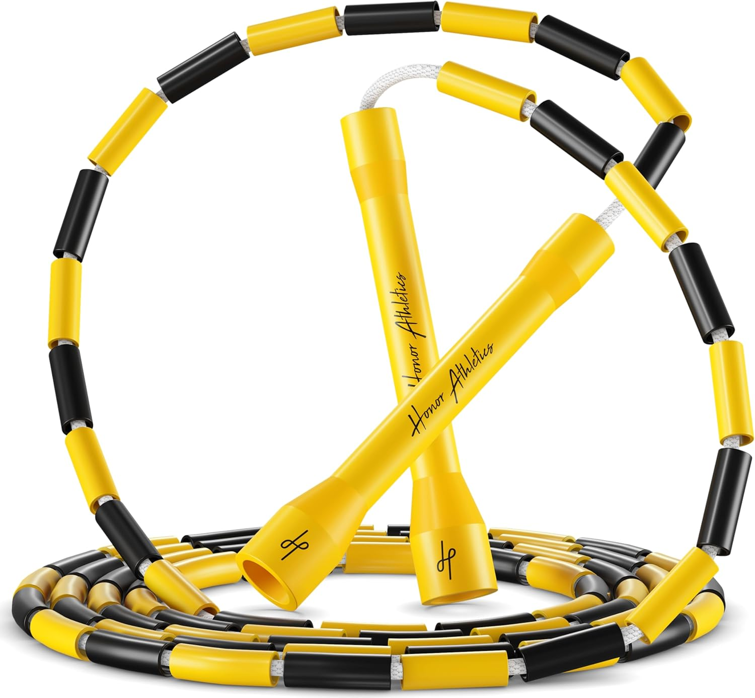 Honor Athletics Beaded Jump Rope 2.0 Adjustable, Durable Jump Rope with Unbreakable Handles & Beads for Enhanced Fitness Training