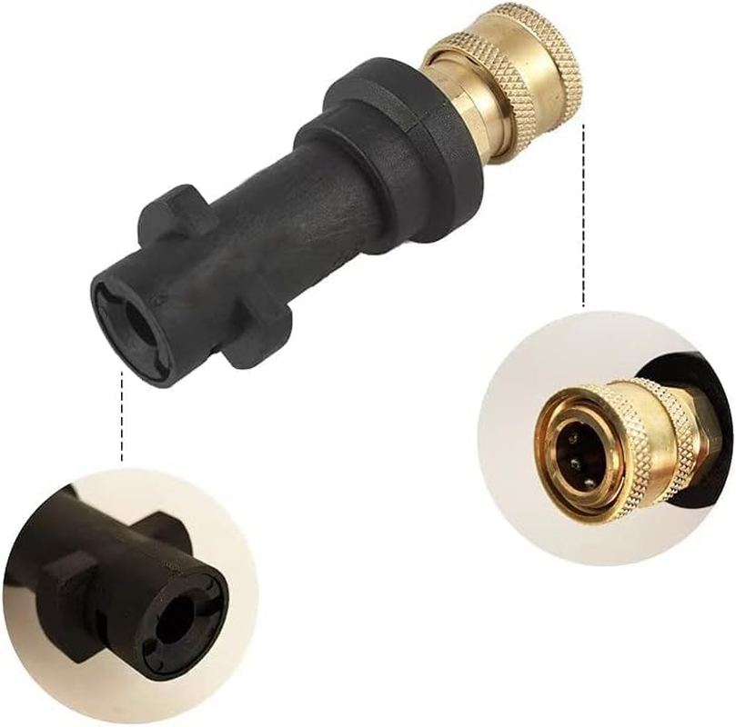 Xkey Pressure Washer Gun Adapter, 1/4" Spray Nozzle Tips Sets Brass Female Quick Connector for Karcher K2 K3 K4 K5 K6 K7 image number 3