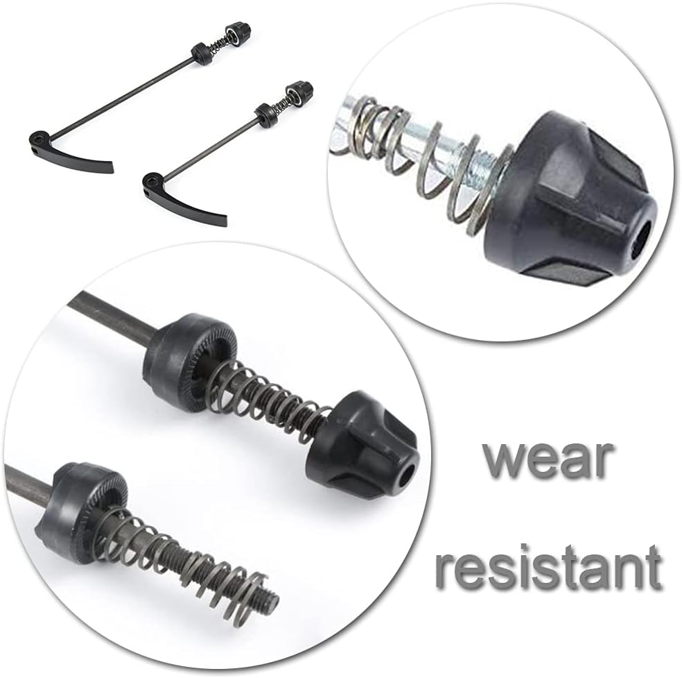 NA 1 Pair Quick Release Skewer Front and Rear Wheel Hub Quick Release Skewer Set Clip Bolt Lever Axle Set for Road Mountain Bicycle image number 4