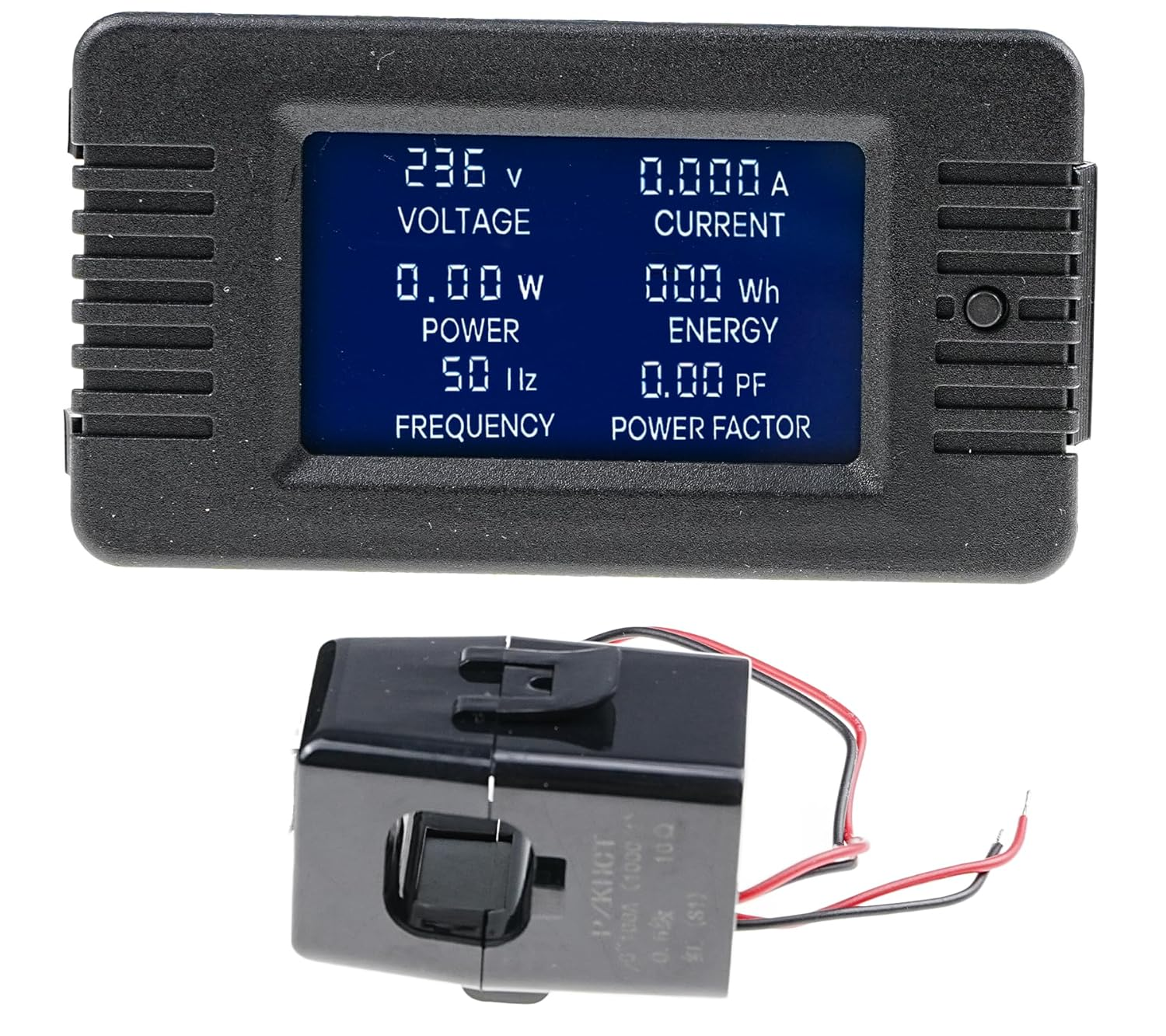 AC Current Digital Mmeter AC 80-260V 100A LCD Display Current Voltage Power Energy Current Meter Voltmeter Multimeter Universal Strip Split Type Current Transformer CT image number 4