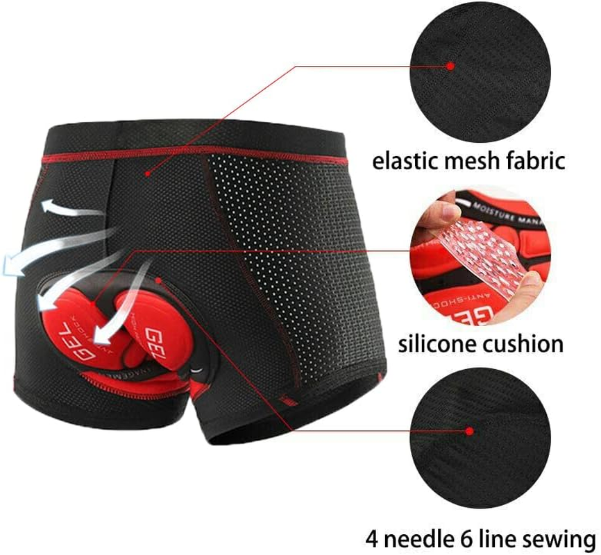 AIMALL Men'S Cycling Shorts with 3D Padded Liner - XL/XXL/XXXL Quick-Dry Bicycle Pants, Moisture-Wicking Riding Underwear for Long Distance