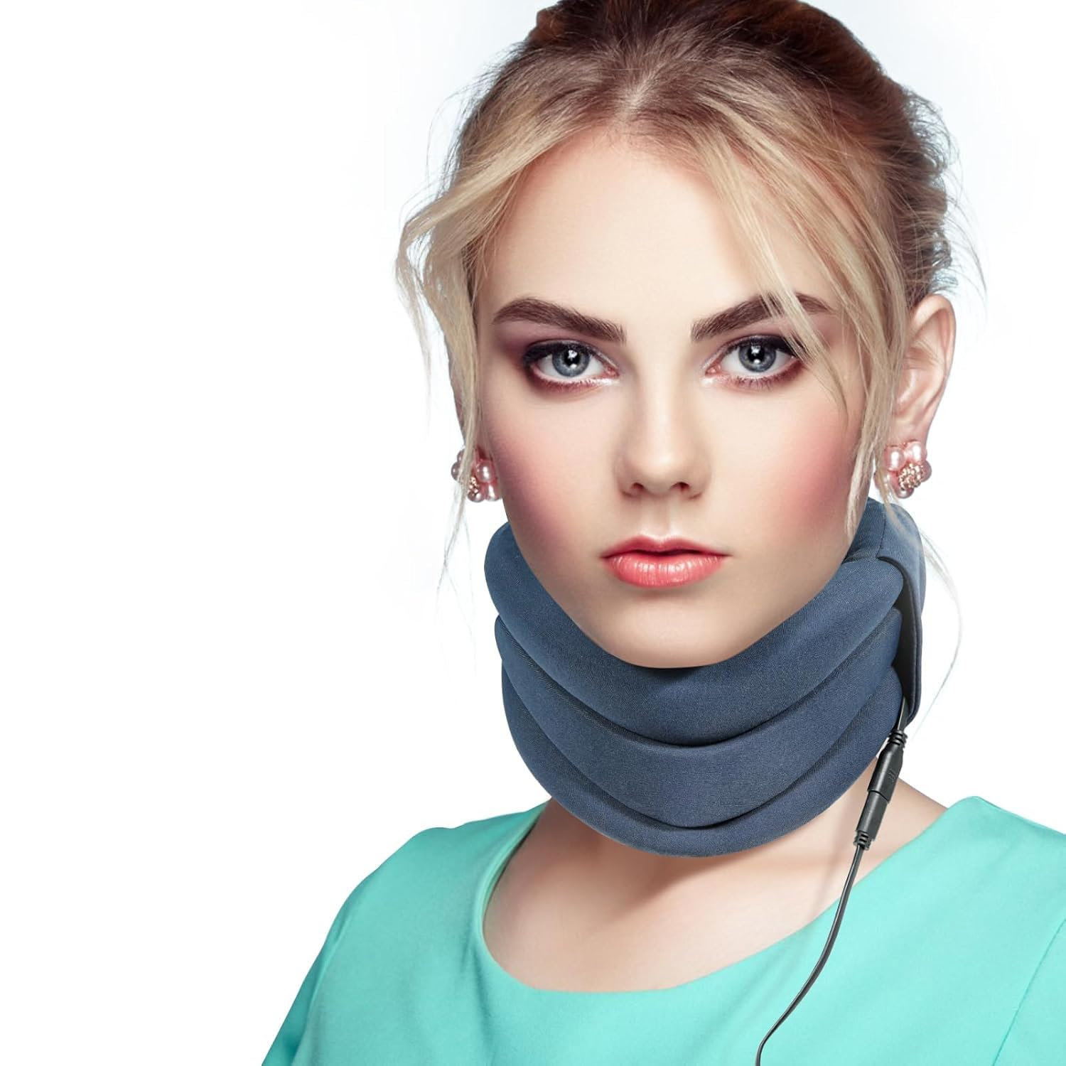 HONGJING Heating Neck Brace for Neck Support and Pain Relief, Soft Foam Cervical Collar with Heat for Wrap Align Stabilize Vertebrae image number 1