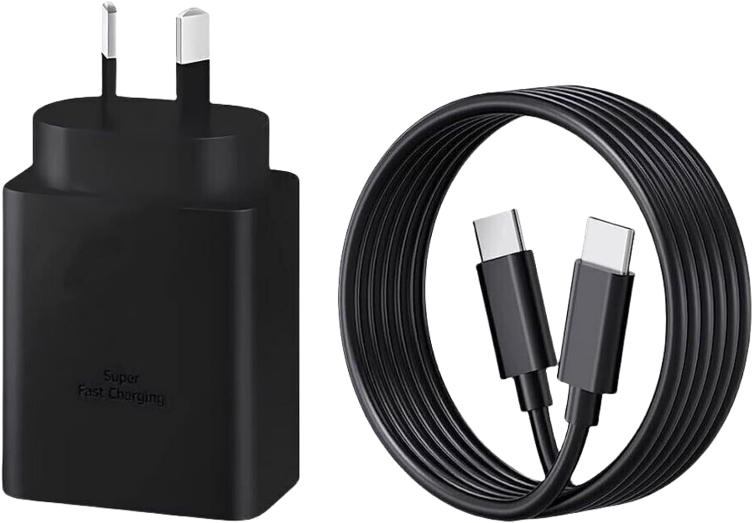 45W Super Fast Charger 2.0 with 1M USB-C Cable, PD 3.0 PPS for Samsung Galaxy S23/S22/S21 Ultra, Tab S8/S7, Z Fold 5/Flip 5, Google Pixel, Switch & USB-C Devices