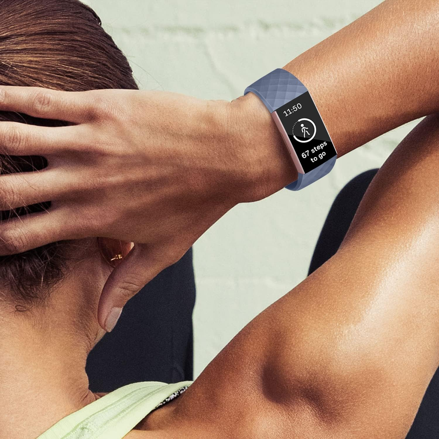 [4 Pack]Sport Bands for Fitbit Charge 4 Band & Fitbit Charge 3 Bands, Soft Silicone Adjustable Comfortable Replacement Wristbands Women/Men for Fitbit Charge 4 / Fitbit Charge 3 / Charge 3 SE image number 3