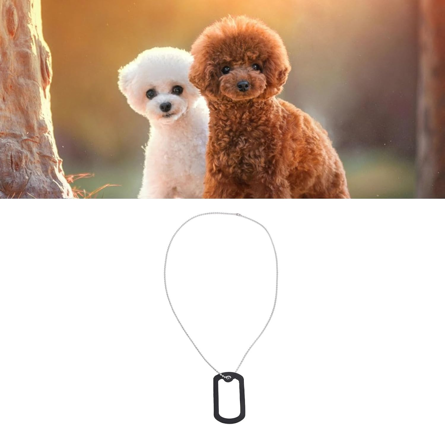 OKJHFD 12 Set Sublimation Blank Dog Tag Double Sided Blank Metal Tags Chain Aluminum White Stamping Pendants Necklace image number 6