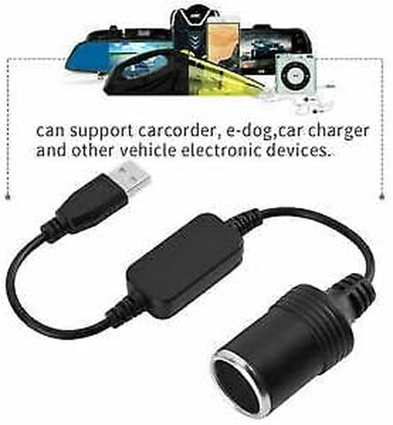 10W 5V 2A USB Port to 12V Car Cig Lighter Socket Female Converter Adapter Cable image number 1