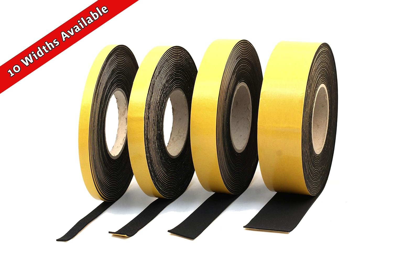 Neoprene Rubber Black Self-Adhesive Sponge Strip 12Mm Wide X 3Mm Thick X 10M Long image number 2