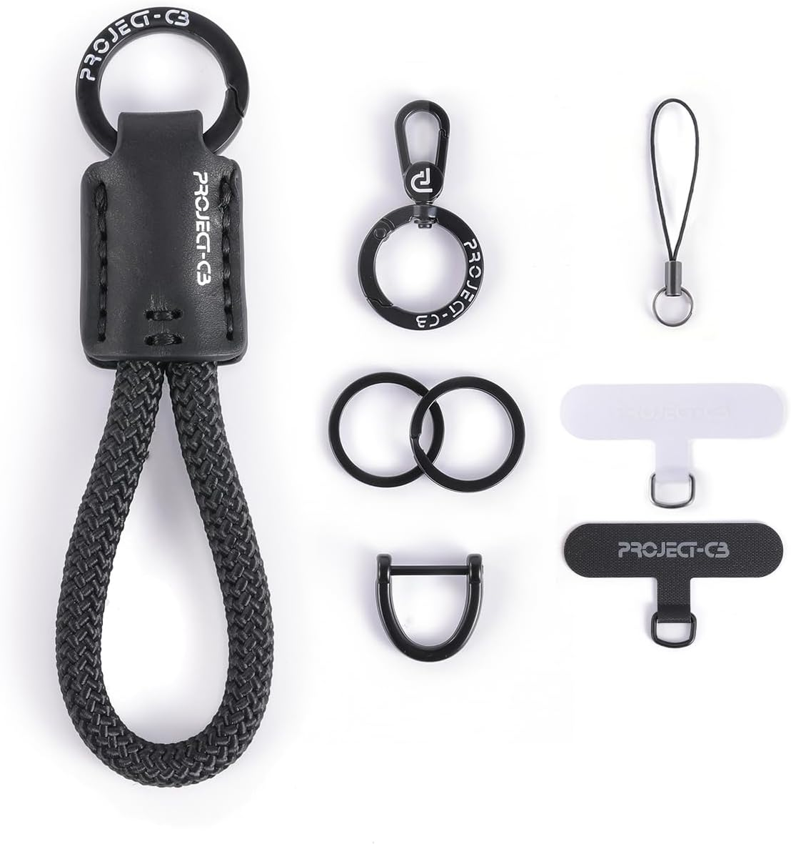 Project-Cb Phone Finger Ring Strap 1,Phone Tether Tab 2,Phone Lanyard,Phone Strap,Key Chain,Key Ring 2,Charms for Phone Case,Phone Accessories