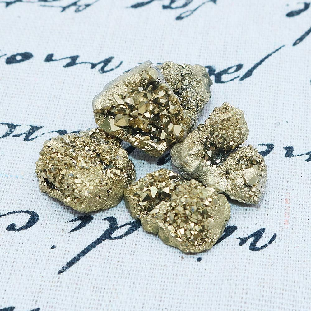 Namvo 2Pcs Natural Pyrite Stone and Minerals Natural Crystal Quartz Stone for Divination Chakra Energy Healing Stones image number 1