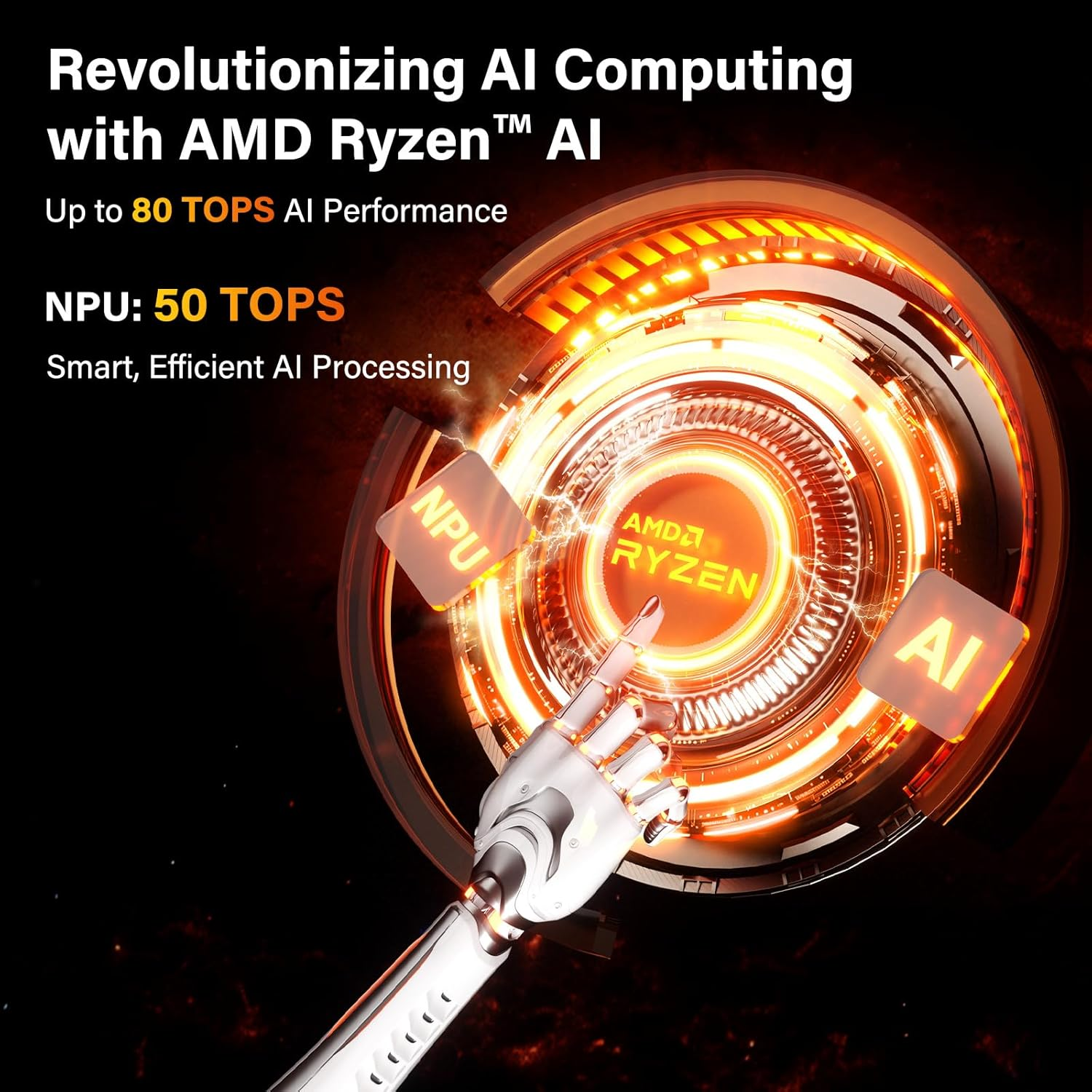 GEEKOM A9 Max AI Mini PC with AMD Ryzen AI 9 HX 370 (80 TOPS) | Radeon 890M, 32GB DDR5 RAM 2TB Nvme SSD, Mini Gaming PC Windows 11 Pro/Wifi 7/BT 5.4/8K Qual Display (HDMI 2.1/USB4/DP1.4)/2.5G Dual LAN