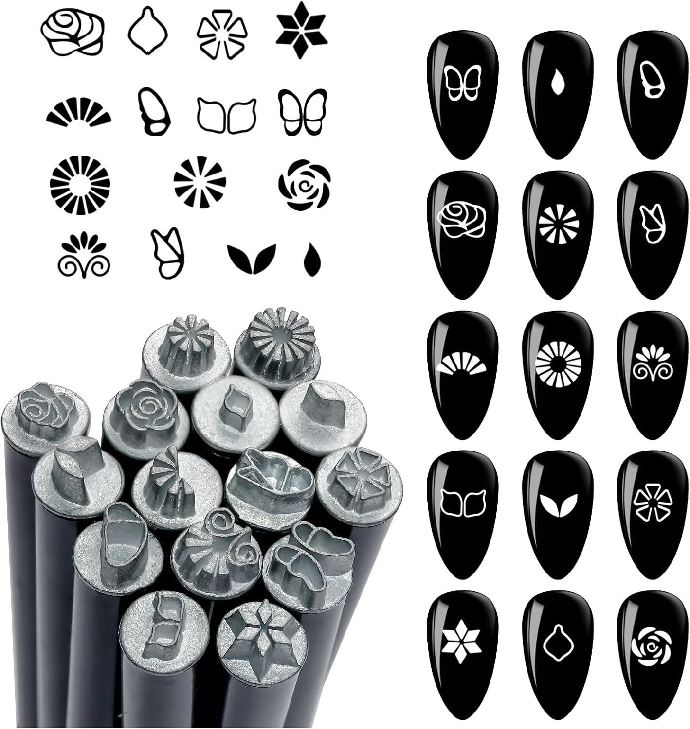 Nail Stamper, Nail Stamper Tools, Doodles Kit with Different Patterns Professional Manicure Tool for Beginners Women Girls Salon image number 4