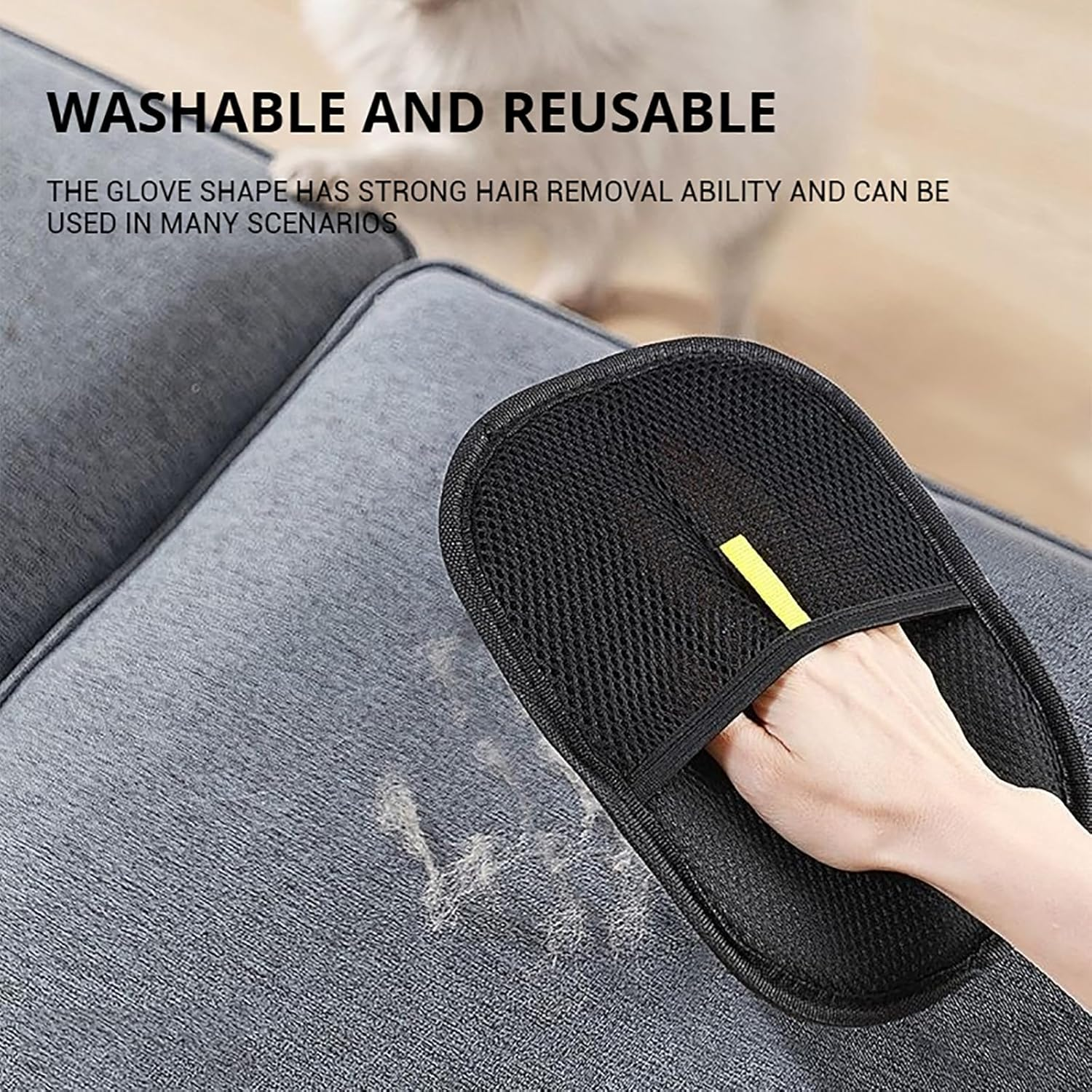 Viorane Pet Hair Remover, Viorane Electrostatic Pet Hair Removal Gloves, Double-Sided Pet Hair Remover Mitt for Dogs & Cats, Animal Fur Removal Tool for Couch, Furniture, Carpet, Car Seat (B,1Pc) image number 4